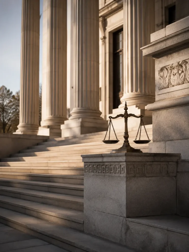Raleigh felony defense lawyer courthouse image with scales of justice representing serious criminal charges in Wake County NC